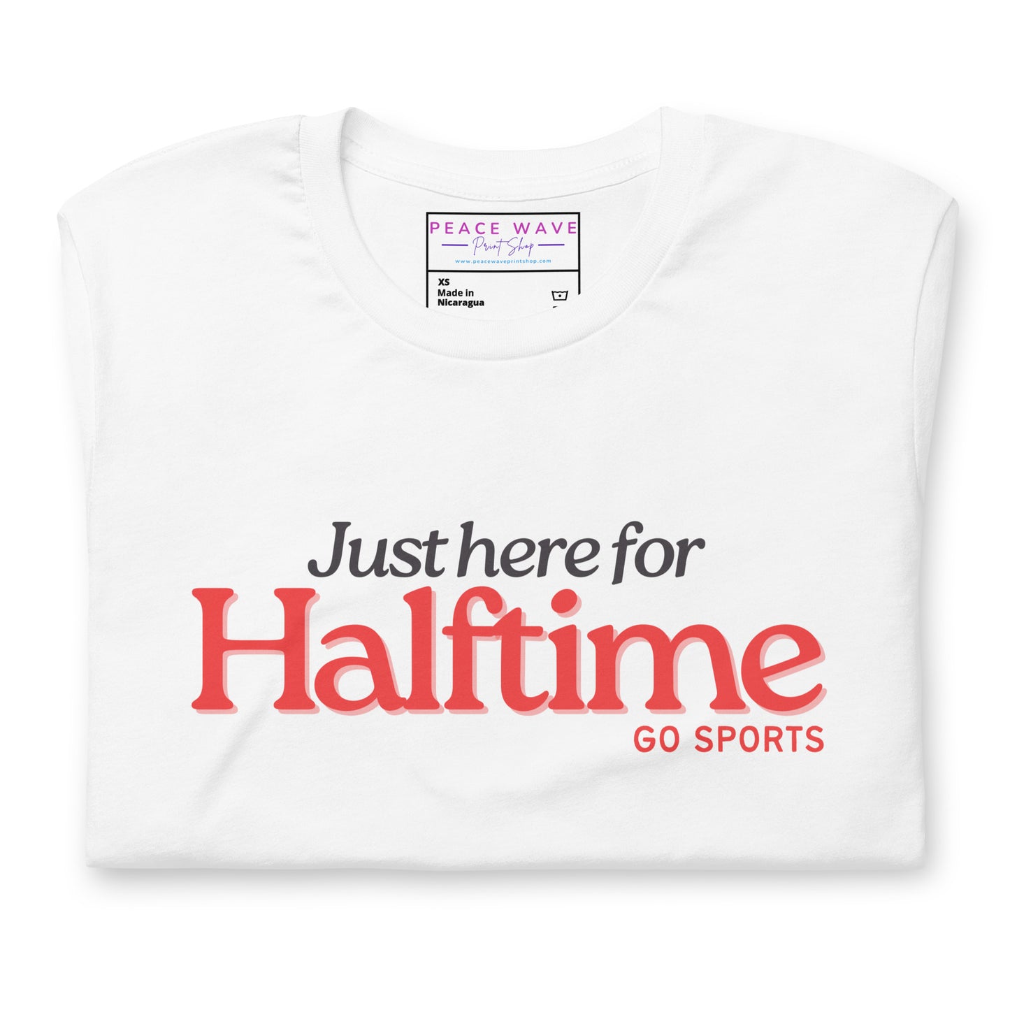 Just Here for Halftime Tee | White