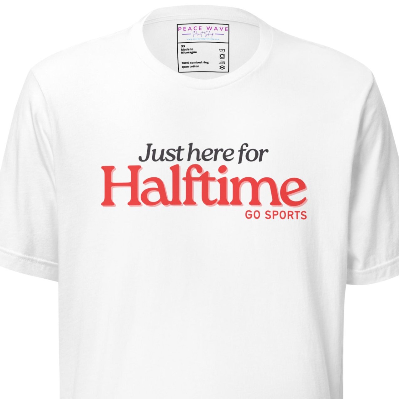 Just Here for Halftime Tee | White