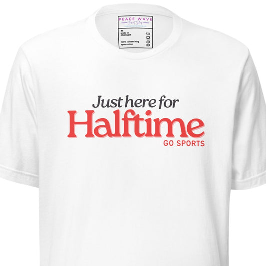 Just Here for Halftime Tee | White