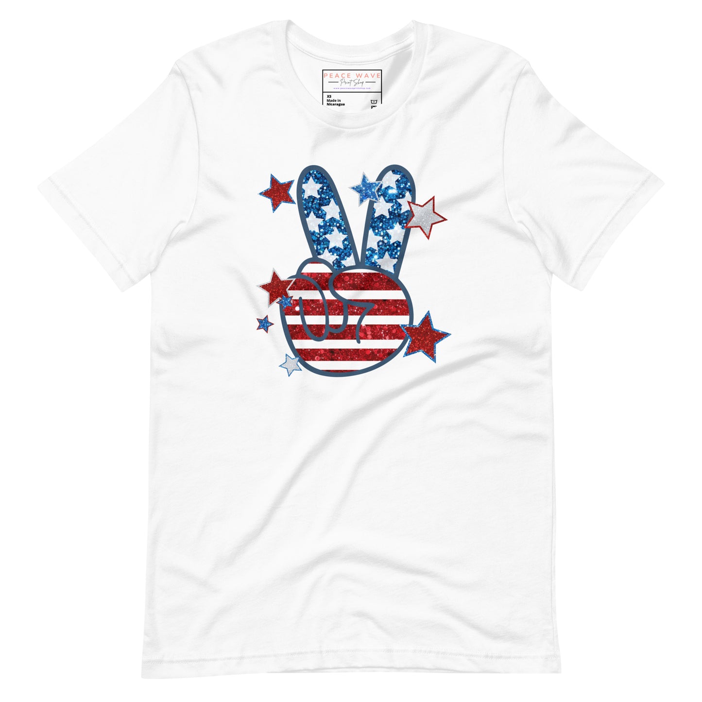 Stars & Peace Wave Tee | White
