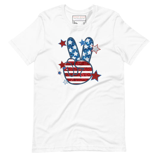 Stars & Peace Wave Tee | White