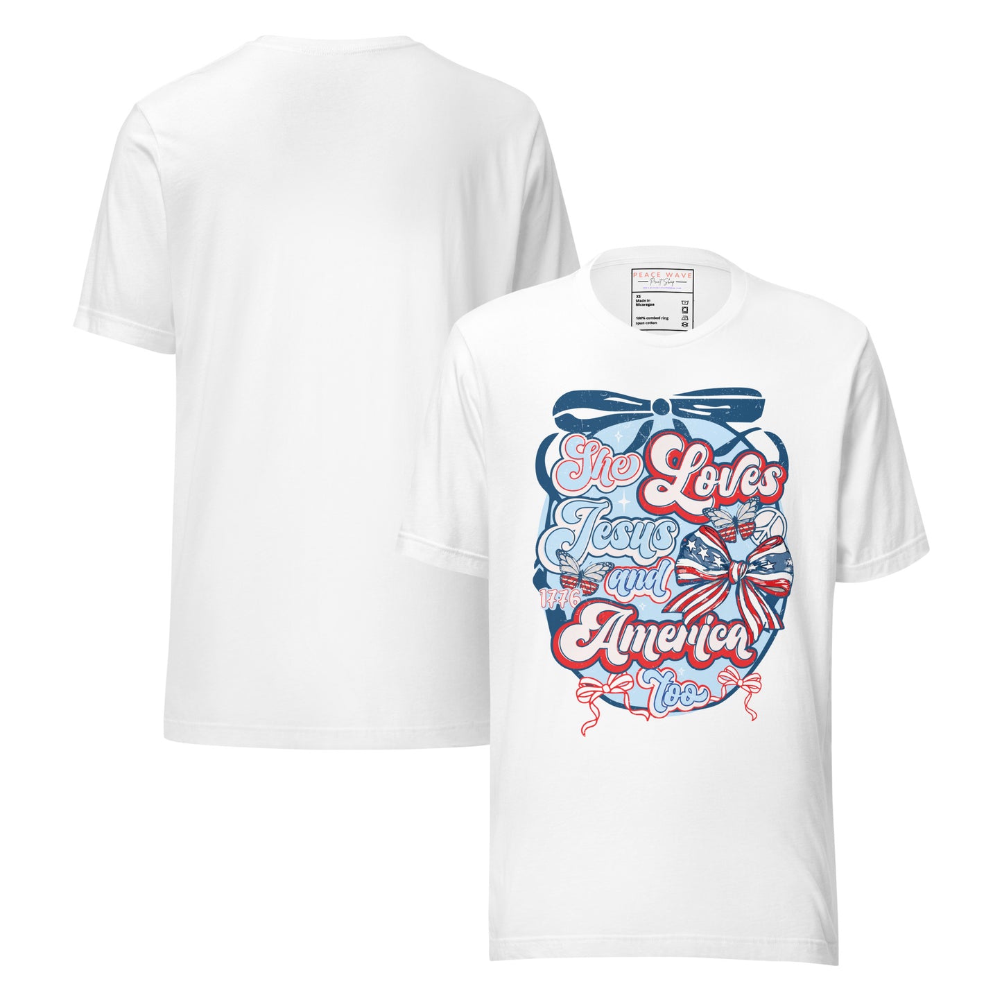 Jesus & America Tee | White