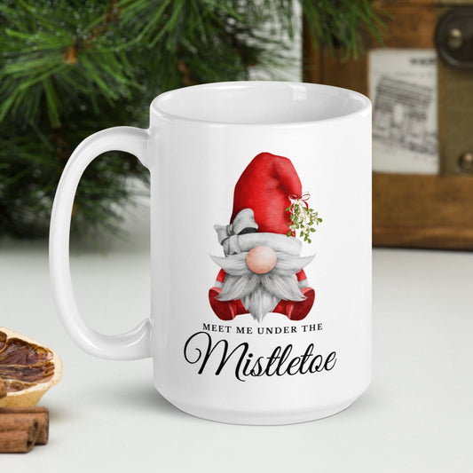 Under the Mistletoe Christmas Gnome Mug | Large 15 oz